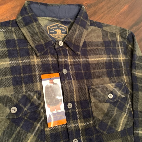 COPY - NWT Freedom Foundry fleece plaid shirt XXL - Picture 1 of 9